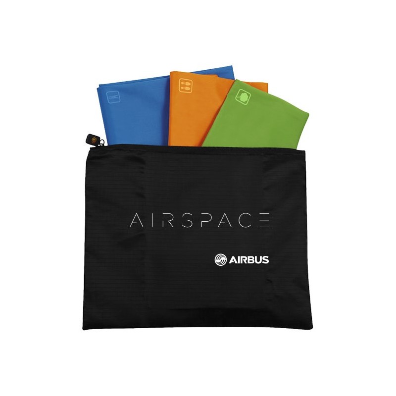   کیسه های مسافرتی ایرباسدارای چهار کیف منظم بسته بندی با لوگو ایرباساورجینال محصول کمپانی ایرباس