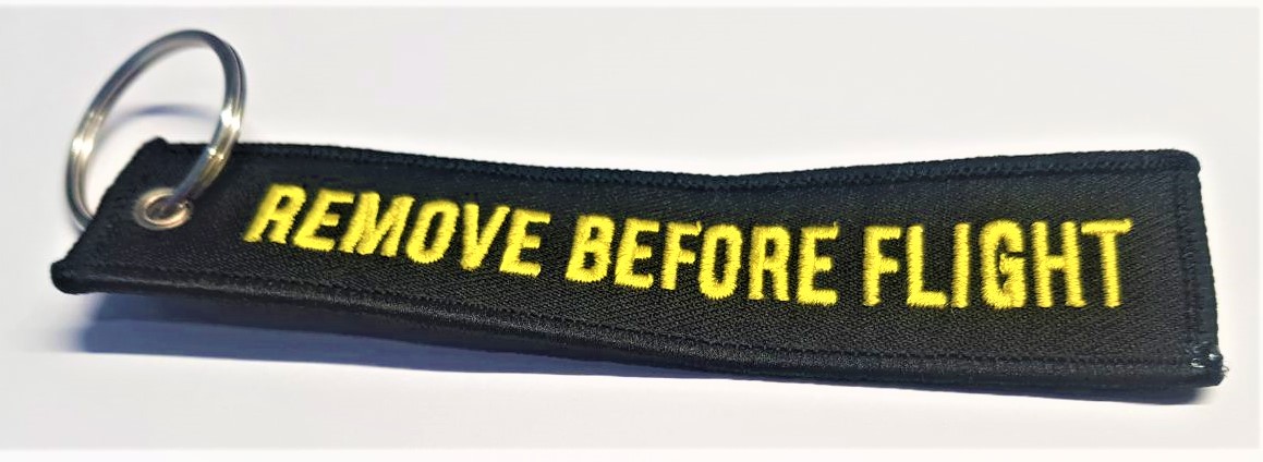 RBF Keyring - Yellow on Black